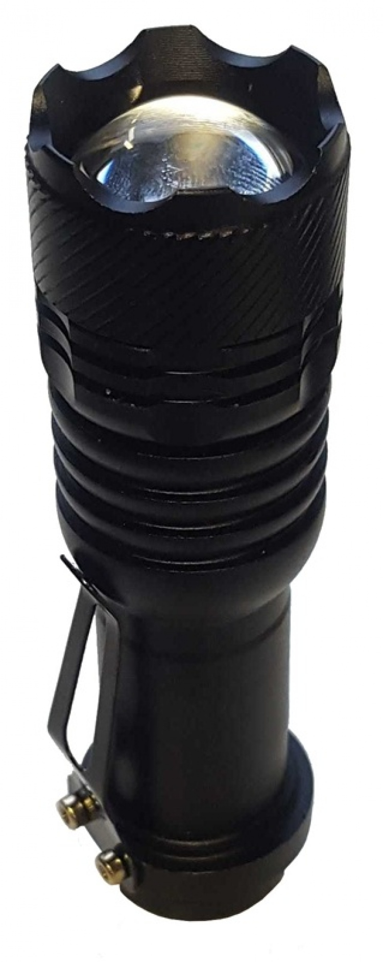 Liten ficklampa med 3 ljuslägen, 9cm, svart