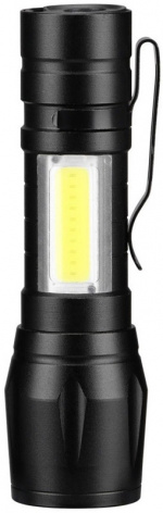 Uppladdningsbar Ficklampa med Förvaringsbox, Svart