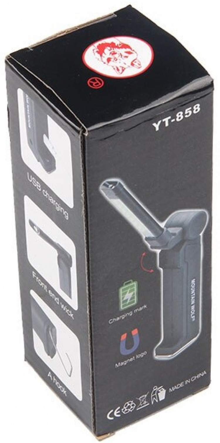 Uppladdningsbar Ficklampa 2000mAh, Svart Uppladdningsbar Ficklampa 2000mAh, Svart