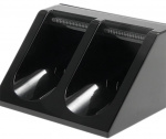 Wii Docka + 2x batteri till Nintendo Wii/Wii U-kontroll, Svart Wii Docka + 2x batteri till Nintendo Wii/Wii U-kontroll, Svart