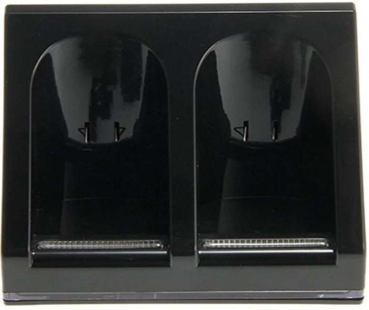 Wii Docka + 2x batteri till Nintendo Wii/Wii U-kontroll, Svart Wii Docka + 2x batteri till Nintendo Wii/Wii U-kontroll, Svart