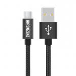 NORDIQZENZ USB-C Textilkabel, 1m, Svart NORDIQZENZ USB-C Textilkabel, 1m, Svart