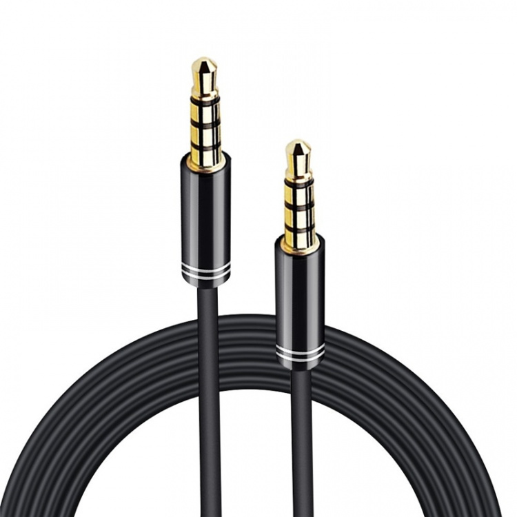 NORDIQZENZ AUX-kabel 3.5mm, ha-ha, 3m, Svart NORDIQZENZ AUX-kabel 3.5mm, ha-ha, 3m, Svart