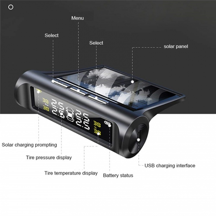 Solcellsdriven däcktryckskontroll Solcellsdriven däcktryckskontroll