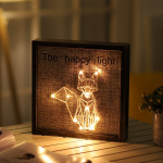 The Happy Light, Tavla med LED-belysning, Räv The Happy Light, Tavla med LED-belysning, Räv