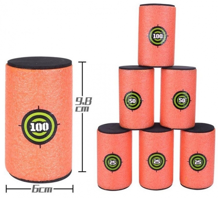 Måltavlor till Nerf, Tunnor, 6st