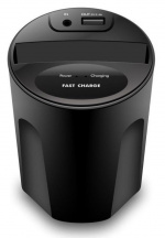 X8 Trådlös billaddare för mugghållare, 10W snabbladdning, svart