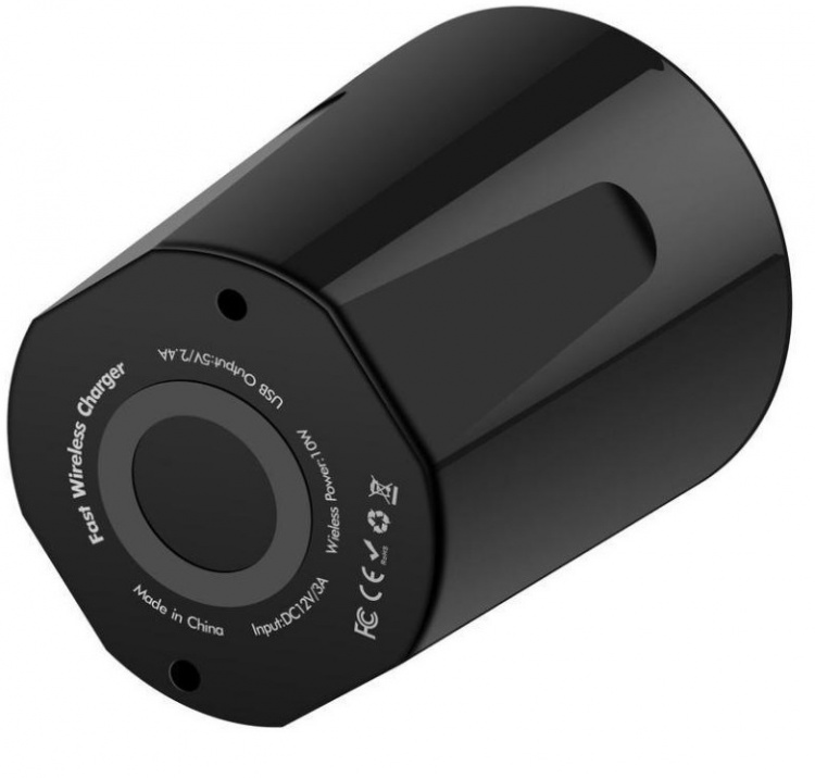 X8 Trådlös billaddare för mugghållare, 10W snabbladdning, svart