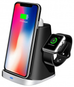 3-i-1 Qi-Laddningsställ för Airpods, smartphone & smartwatch 3-i-1 Qi-Laddningsställ för Airpods, smartphone & smartwatch