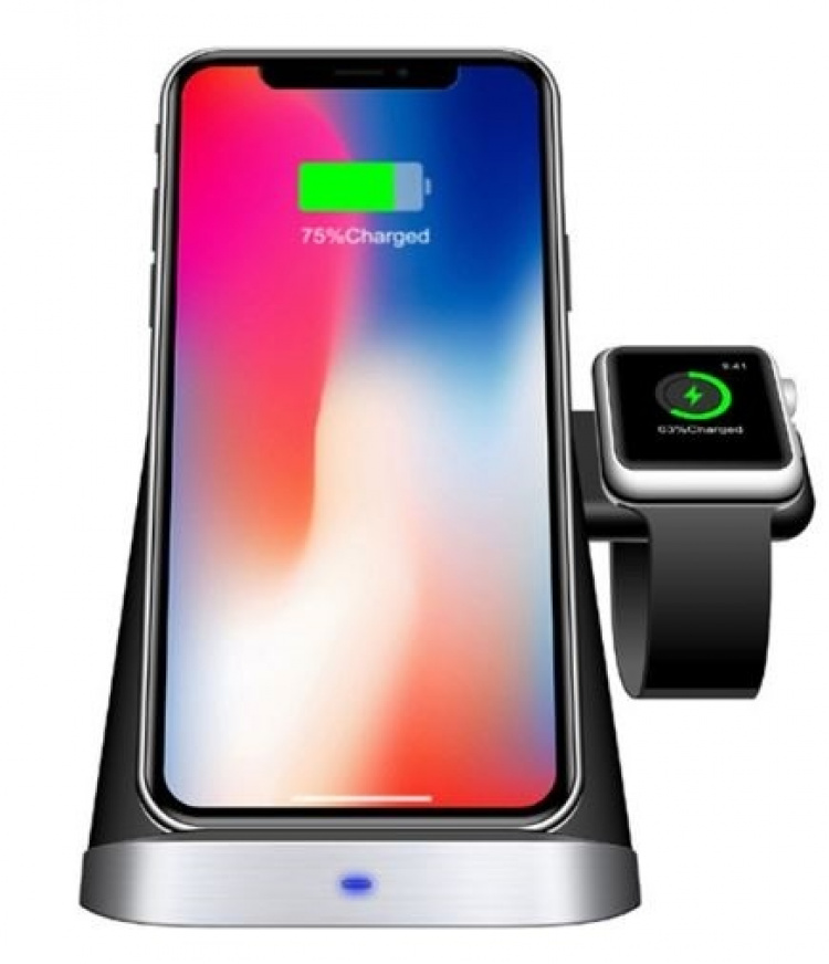 3-i-1 Qi-Laddningsställ för Airpods, smartphone & smartwatch 3-i-1 Qi-Laddningsställ för Airpods, smartphone & smartwatch