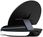 Väckarklocka med Qi-laddning, Svart