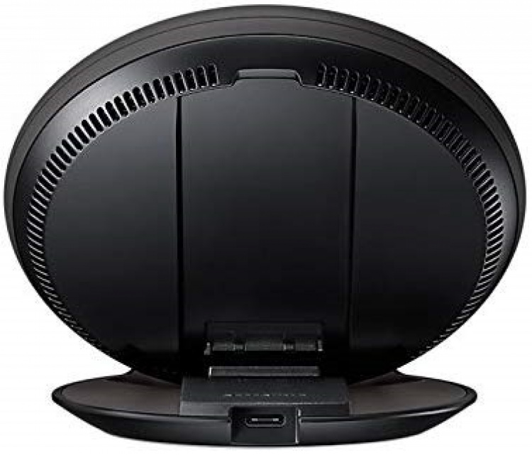 Runt Trådlöst Qi-Laddställ, Svart Runt Trådlöst Qi-Laddställ, Svart