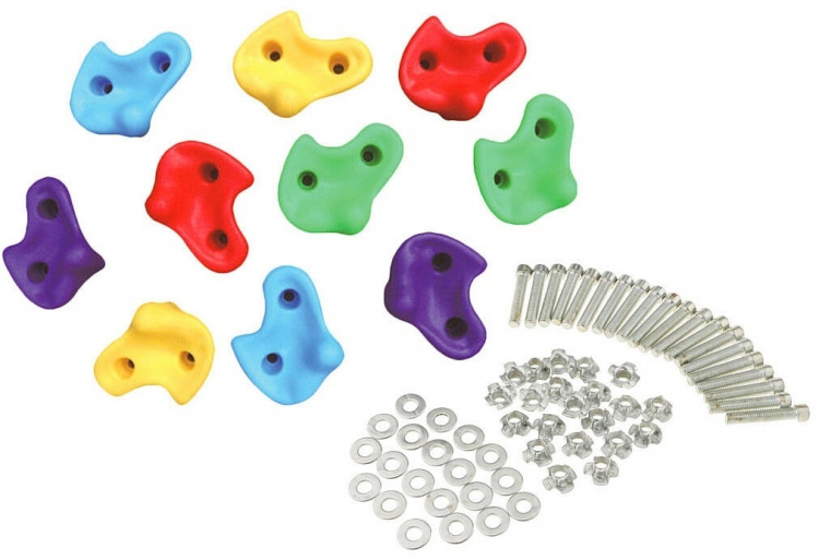 Klättergrepp/Klätterstenar och fästpunkter, 10-pack
