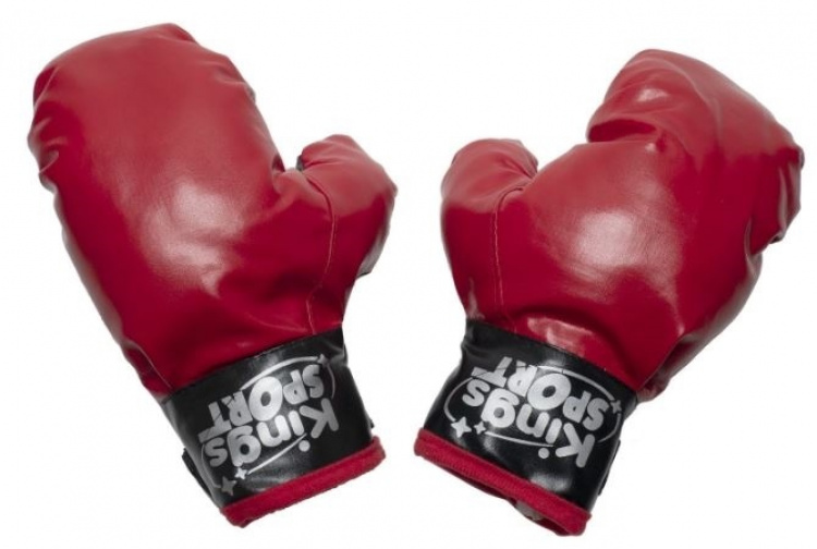 Boxningssäck med boxningshandskar Boxningssäck med boxningshandskar