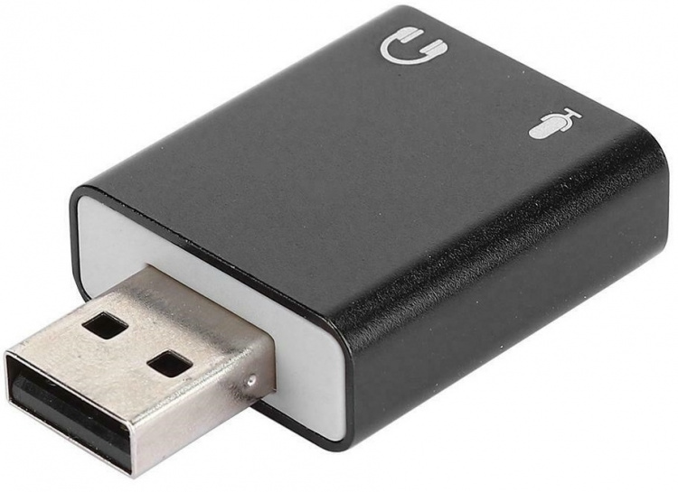 USB 2.0 Ljudkort adapter 7.1, Svart USB 2.0 Ljudkort adapter 7.1, Svart