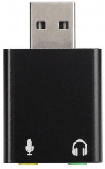 USB 2.0 Ljudkort adapter 7.1, Svart USB 2.0 Ljudkort adapter 7.1, Svart
