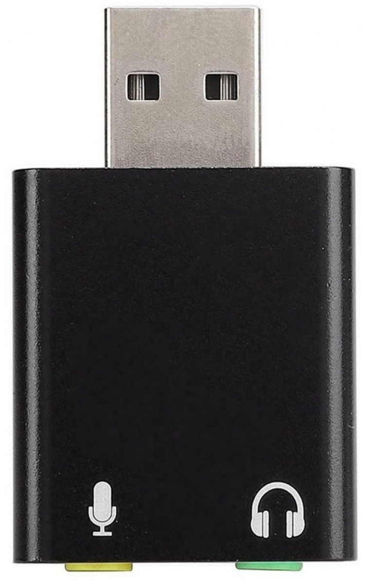 USB 2.0 Ljudkort adapter 7.1, Svart USB 2.0 Ljudkort adapter 7.1, Svart