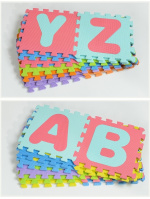 Mjuk Pusselmatta med bokstäver och siffror, 46-delar