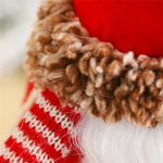 Dekorativ tomtedräkt till vinflaskan