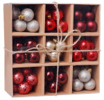 Små julgranskulor 99st, Röd/Guld/Silver