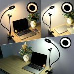 Ring light 9cm med flexibelt stativ och mobilhållare