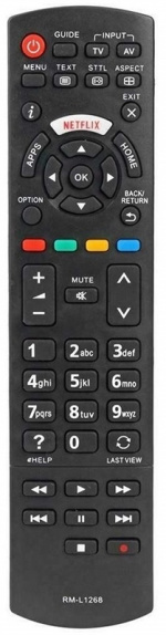 Fjärrkontroll till Panasonic TV (Ersätter RM-L1268)