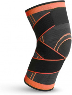 Knäskydd med kompression, Orange/Svart, Medium Knäskydd med kompression, Orange/Svart, Medium