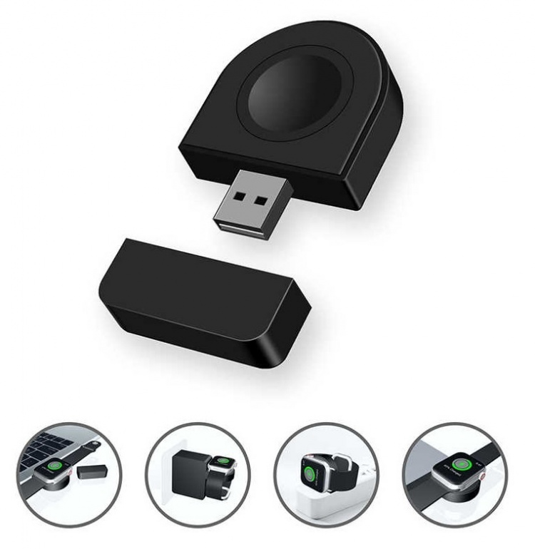 Pennhållare med Trådlös Qi-laddning för Smartphone, iWatch, Airpods