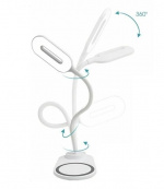 Skrivbordslampa med trådlös Qi-laddning, Vit Skrivbordslampa med trådlös Qi-laddning, Vit