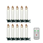 Julgransljus, Trådlösa LED-ljus, 10-pack Julgransljus, Trådlösa LED-ljus, 10-pack