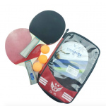 Portabelt pingisset - 2st racket, 3st bollar