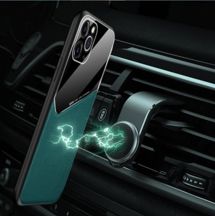 Snyggt mobilskal med magnet till iPhone 12/12 Pro, Svart