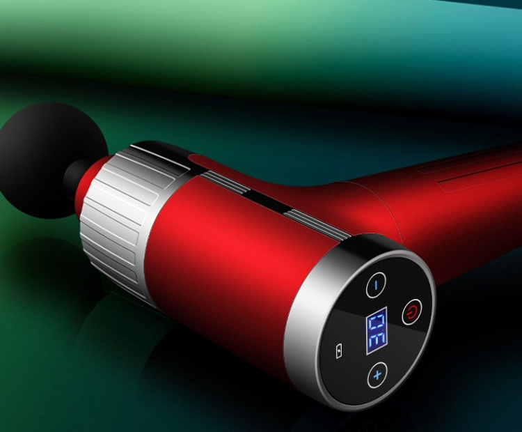 Massagepistol - Lindrar stela och spända muskler - Unik matt röd design Massagepistol - Lindrar stela och spända muskler - Unik matt röd design