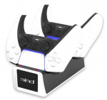 Laddstation till 2 x PS5 DualSense kontroller med LED-indikator