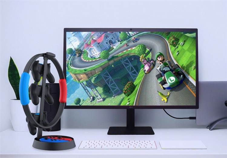 Ställ till Ring Fit och 3 st handkontroller