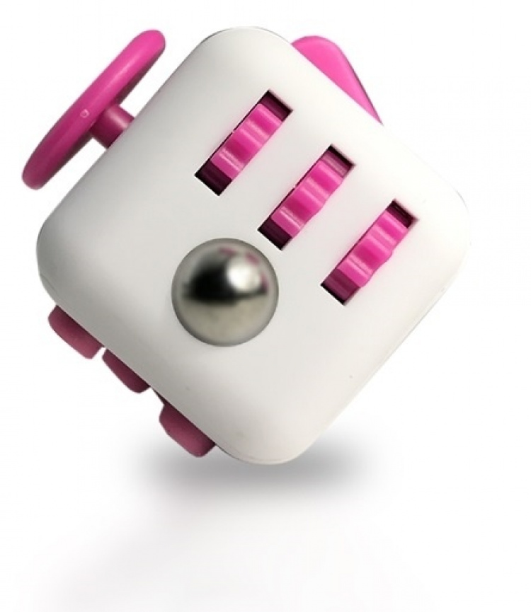 Fidget Cube, Vit/Rosa