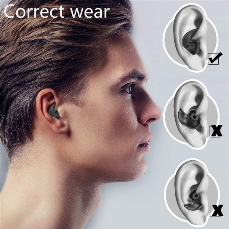 Öronproppar till simning, Svart