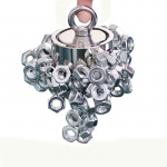 Neodymmagnet med 60kg lyftkraft, D2, Rep & Handskar Neodymmagnet med 60kg lyftkraft, D2, Rep & Handskar