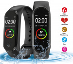 Smart aktivitetsarmband till iPhone och Android, Svart