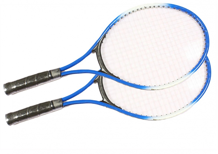 Två tennisrack för barn med boll, Blå