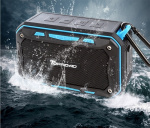 Vattentålig Högtalare med Karbinhake och Cykelfäste