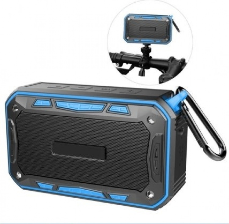 Vattentålig Högtalare med Karbinhake och Cykelfäste