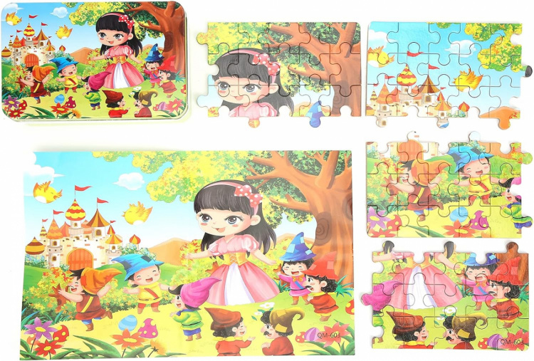 Barnpussel 60-bitar i fin metallåda 