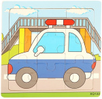 9-bitars pussel, Polisbil