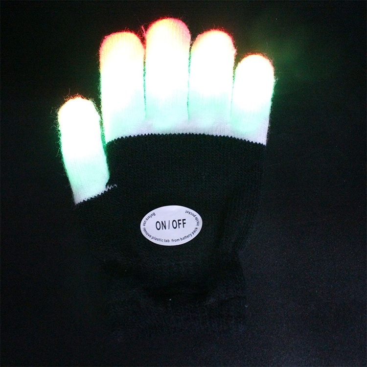 Fingervantar med regnbågsljus