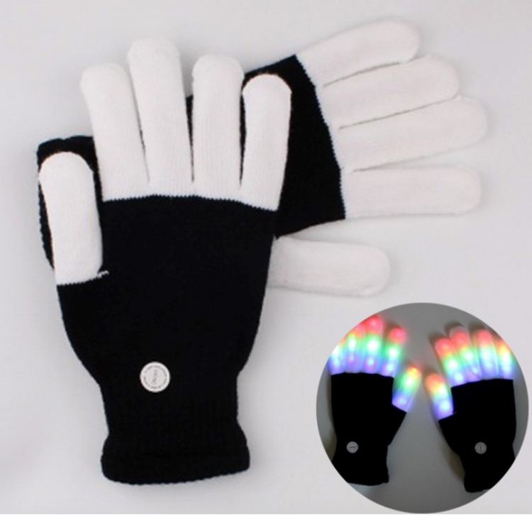 Fingervantar med regnbågsljus