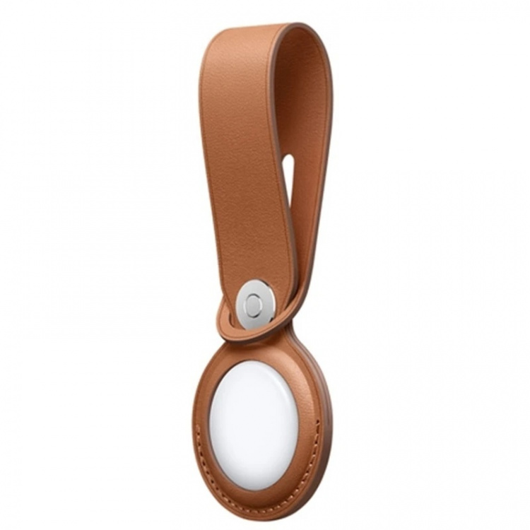PU-läderfodral till Airtag, Brun PU-läderfodral till Airtag, Brun