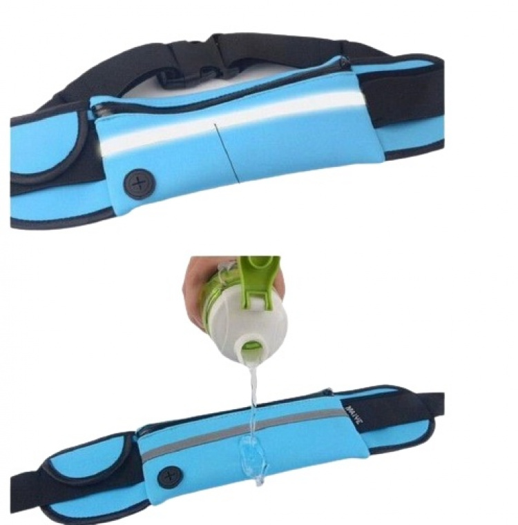 Sportig midjeväska, Blå Sportig midjeväska, Blå