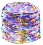 LED-Slinga på koppartråd USB 10m, Flerfärgad
