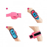 Handledshållare till Nintendo Switch kontroller och Just Dance, Blå/Rosa